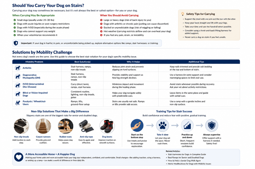 Should you carry your dog on the stairs? Guide